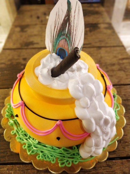 krishna theme cake