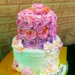 two tier floral cake