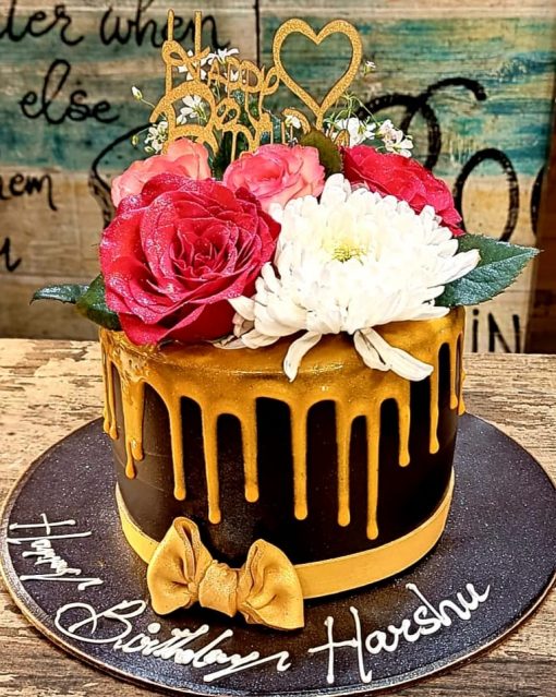 Gorgeous Floral Theme Designer Cake - Cake adorned with intricate floral designs - AvonBakers