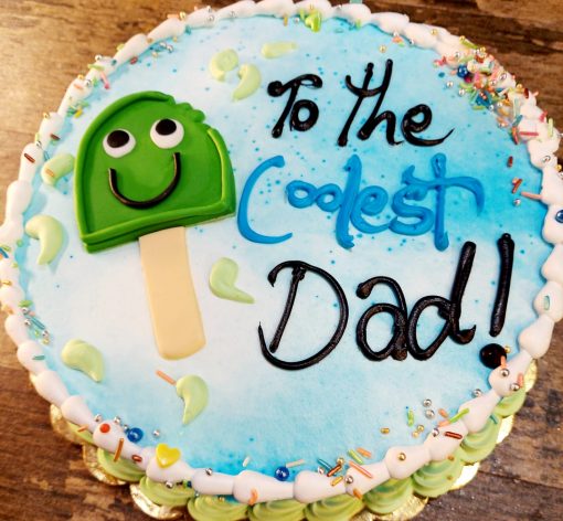 Dad/Father Special Coolest Cake with unique decorations and personalized message