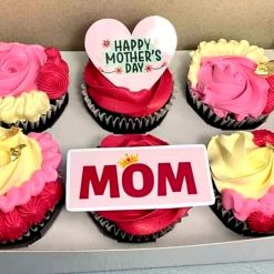 Set of Mother's Day Special Cupcakes - Cupcakes adorned with Mother's Day decorations