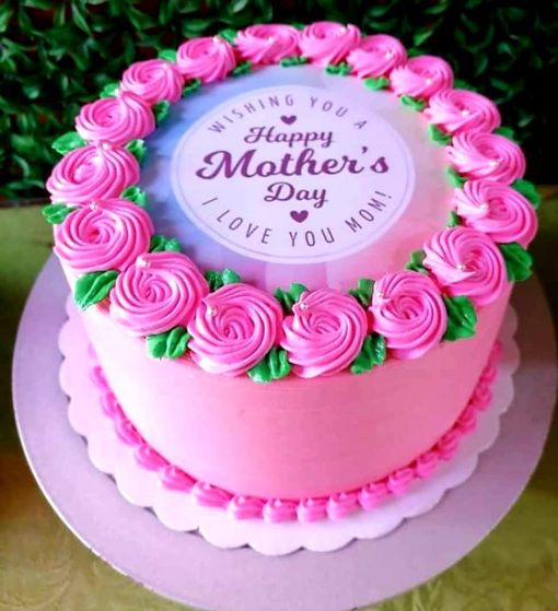 Delightful Mother's Day Special Floral Theme Cake - Cake adorned with elegant floral decorations - AvonBakers