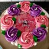 Cute Rosette Theme Mother's Day Special Cake - Cake adorned with cute rosette decorations