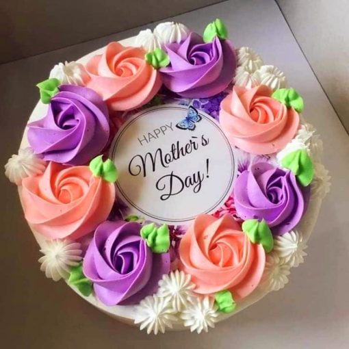 Mother's Day Special Beautifully Adorned Cake - Cake with floral decorations - AvonBakers