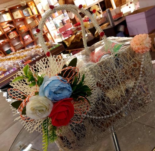 Multi Floral Theme Designer Basket - Delightful Gourmet Assortment | Order Now