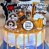 "My Father My Hero" Theme Designer Cake with elegant decorations and personalized message