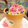 Love For Gardening Theme Designer Cake - Garden-themed cake with fondant decorations