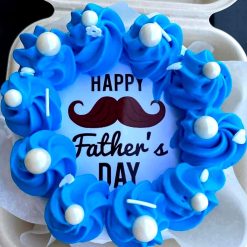 Happy Father’s Day Special Designer Cake with elegant decorations and personalized message